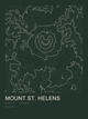 Mount St. Helens — Ink print in Ranger Dark