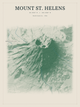 Mount St. Helens — Red Relief print in Forest Floor