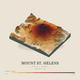 Mount St. Helens — Terrain Relief print in Ember & Ochre (square)