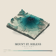 Mount St. Helens — Terrain Relief print in Alpine Teal (square)