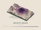 Mount St. Helens — Terrain Relief print in Plum & Clay (landscape)