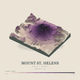 Mount St. Helens — Terrain Relief print in Plum & Clay (square)