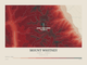 Mount Whitney — Contour Colour print in Red Earth (landscape)