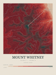 Mount Whitney — Contour Colour print in Red Earth