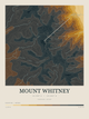 Mount Whitney — Contour Colour print in Saffron & Slate