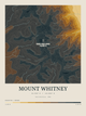 Mount Whitney — Contour Colour print in Saffron & Slate