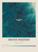 Mount Whitney — Contour Colour print in Alpine Teal