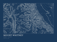 Mount Whitney — Ink print in Blueprint Dark (landscape)