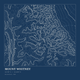 Mount Whitney — Ink print in Blueprint Dark (square)