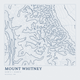 Mount Whitney — Ink print in Blueprint Light (square)