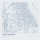 Mount Whitney — Ink print in Blueprint Light (square)