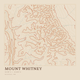 Mount Whitney — Ink print in Desert Light (square)