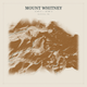 Mount Whitney — Red Relief print in Saffron & Slate (square)