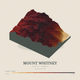Mount Whitney — Terrain Relief print in Ember & Ochre (square)