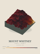 Mount Whitney — Terrain Relief print in Ember & Ochre