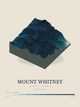 Mount Whitney — Terrain Relief print in Fjord