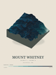 Mount Whitney — Terrain Relief print in Fjord