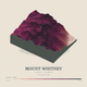 Mount Whitney — Terrain Relief print in Rose & Stone (square)