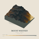Mount Whitney — Terrain Relief print in Saffron & Slate (square)