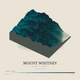 Mount Whitney — Terrain Relief print in Alpine Teal (square)