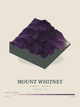 Mount Whitney — Terrain Relief print in Plum & Clay
