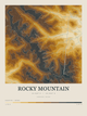 Rocky Mountain — Contour Colour print in Saffron & Slate