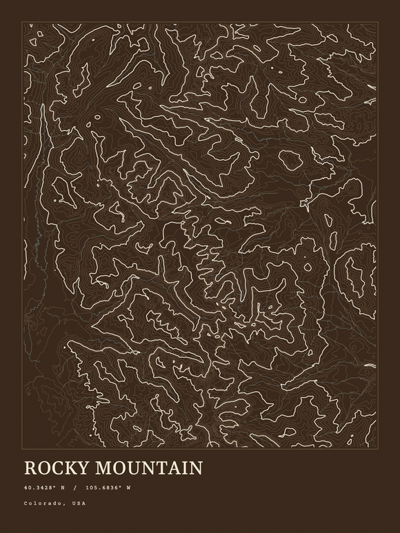 Rocky Mountain — Ink print in Atlas Dark
