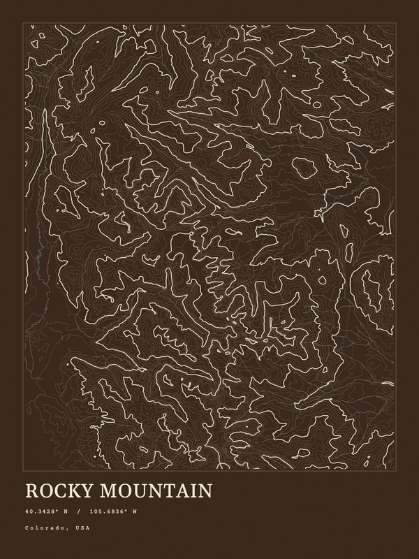 Rocky Mountain — Ink print in Atlas Dark