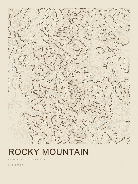 Rocky Mountain — Ink print in Atlas Light