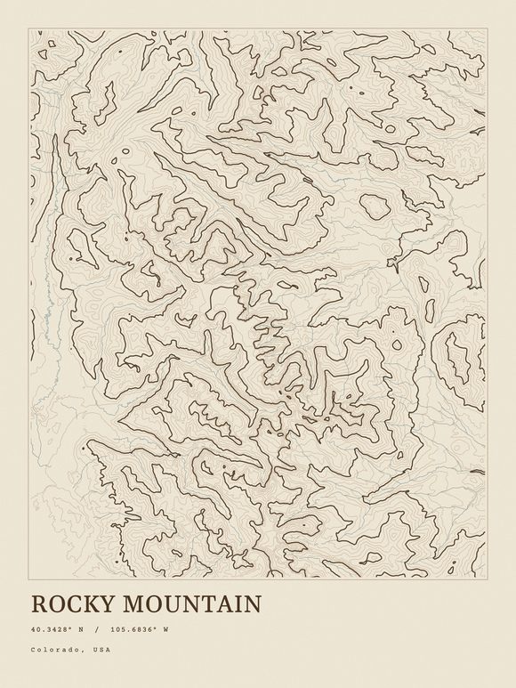 Rocky Mountain — Ink print in Atlas Light
