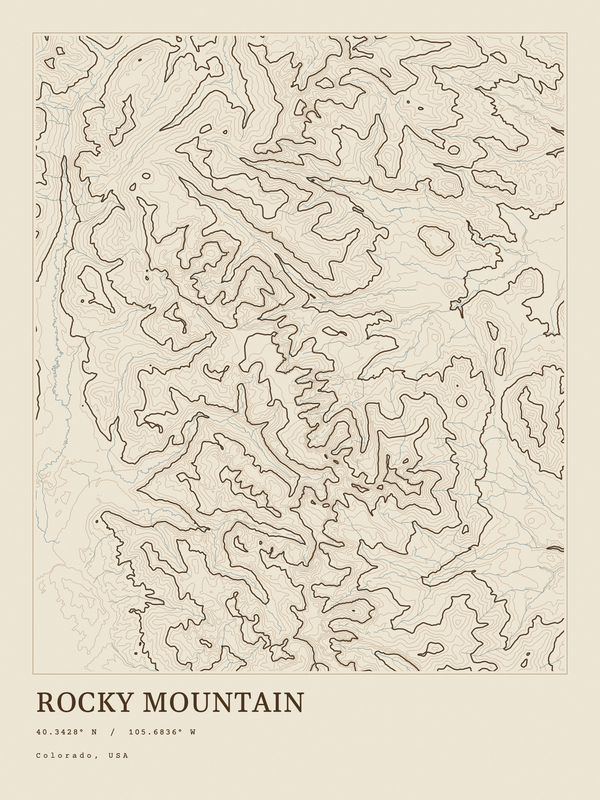 Rocky Mountain — Ink print in Atlas Light