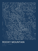 Rocky Mountain — Ink print in Blueprint Dark
