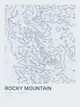 Rocky Mountain — Ink print in Blueprint Light