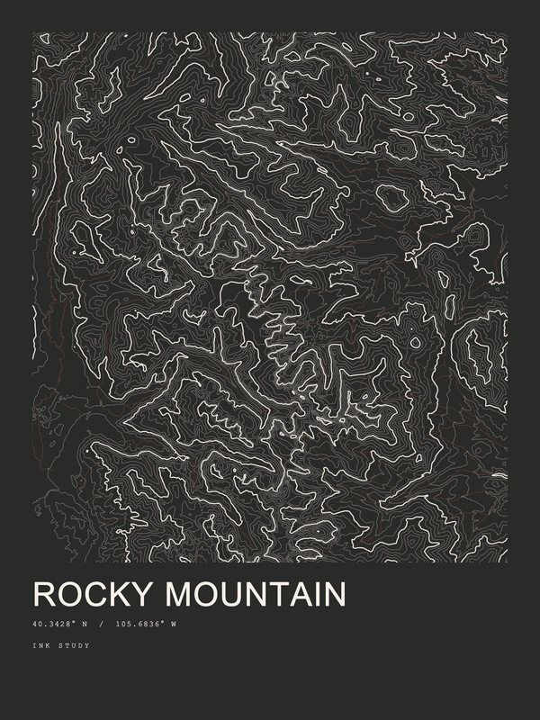 Rocky Mountain — Ink print in Ink Dark