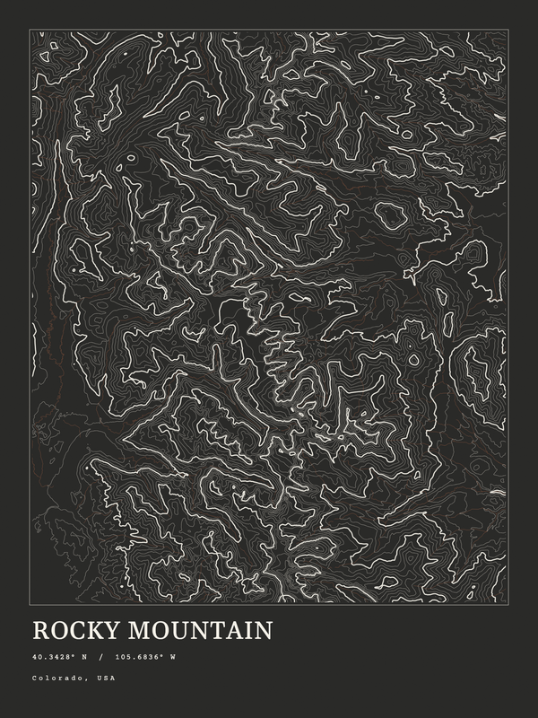 Rocky Mountain — Ink print in Ink Dark