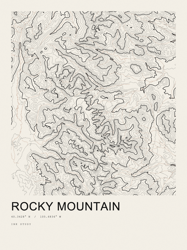 Rocky Mountain — Ink print in Ink Light