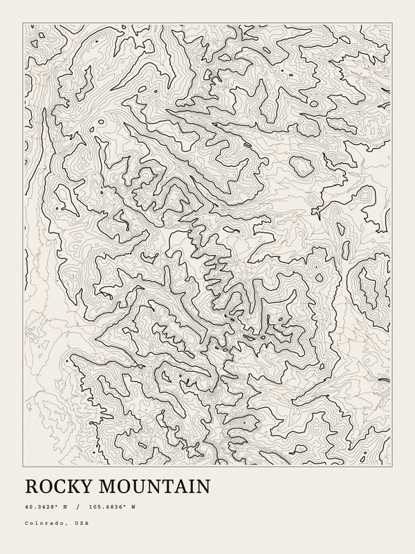 Rocky Mountain — Ink print in Ink Light