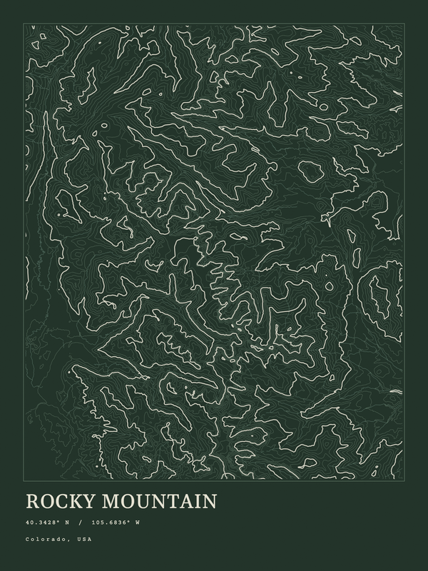 Rocky Mountain — Ink print in Ranger Dark