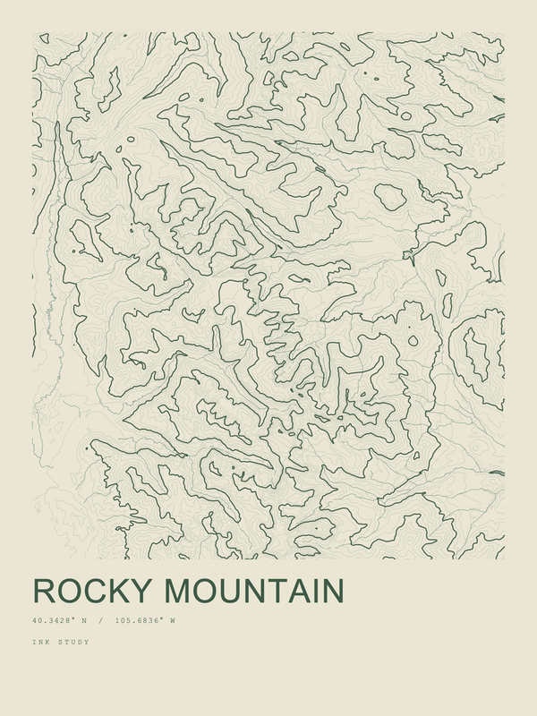 Rocky Mountain — Ink print in Ranger Light
