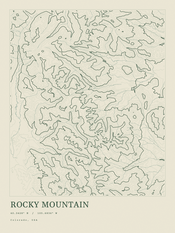 Rocky Mountain — Ink print in Ranger Light