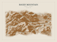 Rocky Mountain — Red Relief print in Saffron & Slate (landscape)