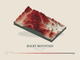 Rocky Mountain — Terrain Relief print in Red Earth (landscape)