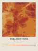 Yellowstone — Contour Colour print in Ember & Ochre
