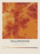 Yellowstone — Contour Colour print in Ember & Ochre