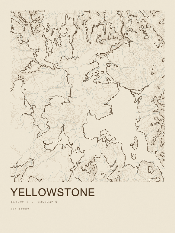 Yellowstone — Ink print in Atlas Light