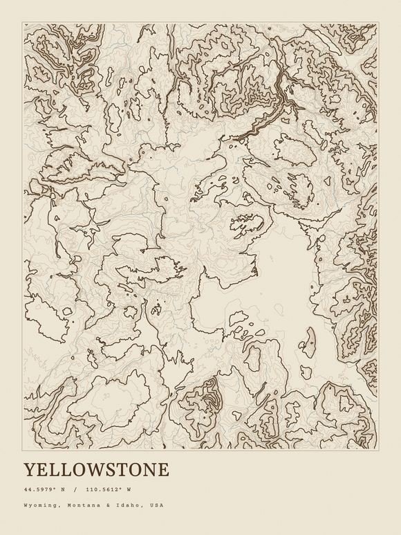 Yellowstone — Ink print in Atlas Light