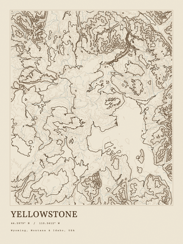 Yellowstone — Ink print in Atlas Light