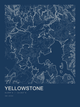 Yellowstone — Ink print in Blueprint Dark