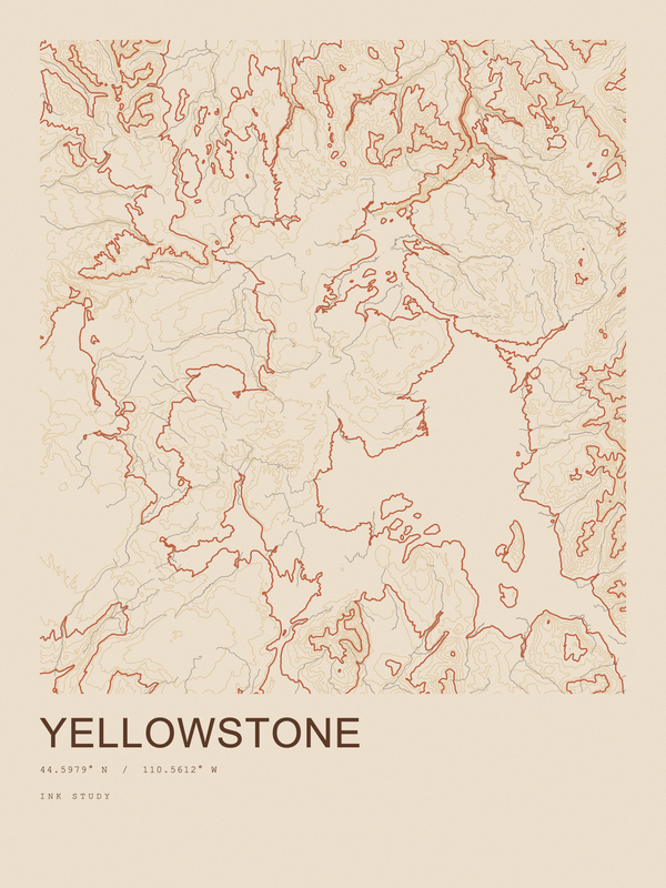 Yellowstone — Ink print in Desert Light