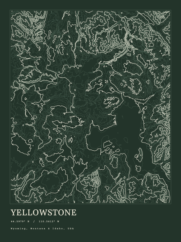 Yellowstone — Ink print in Ranger Dark